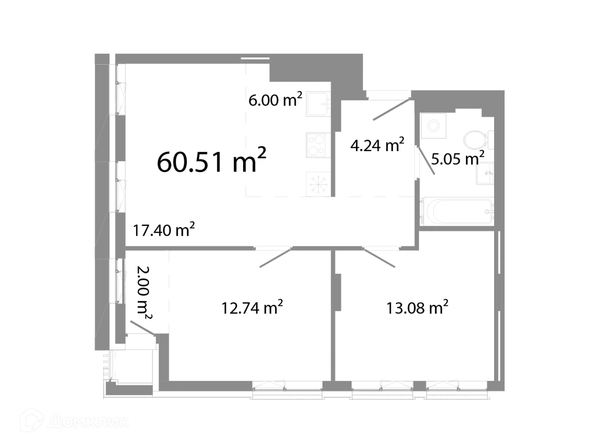 Фото квартиры в ЖК НИКС Про на Лесопарковой