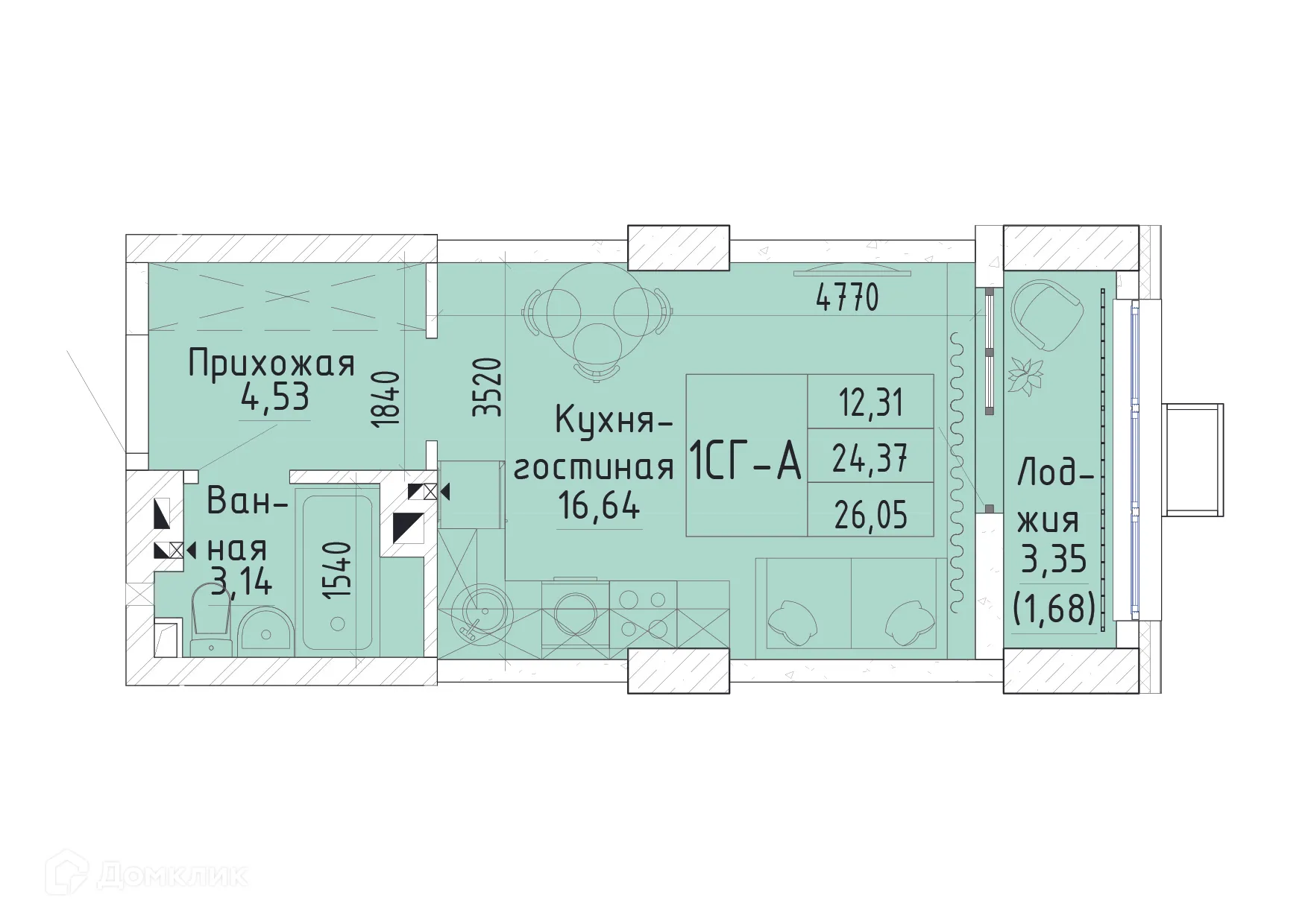 Фото квартиры в ЖК Орион