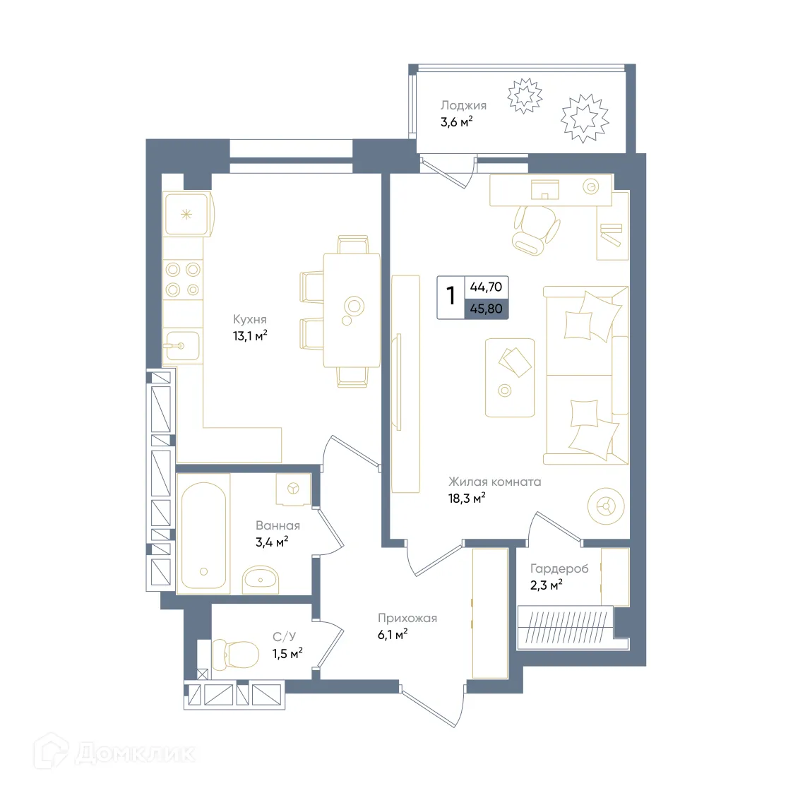 Фото квартиры в ЖК TIMES