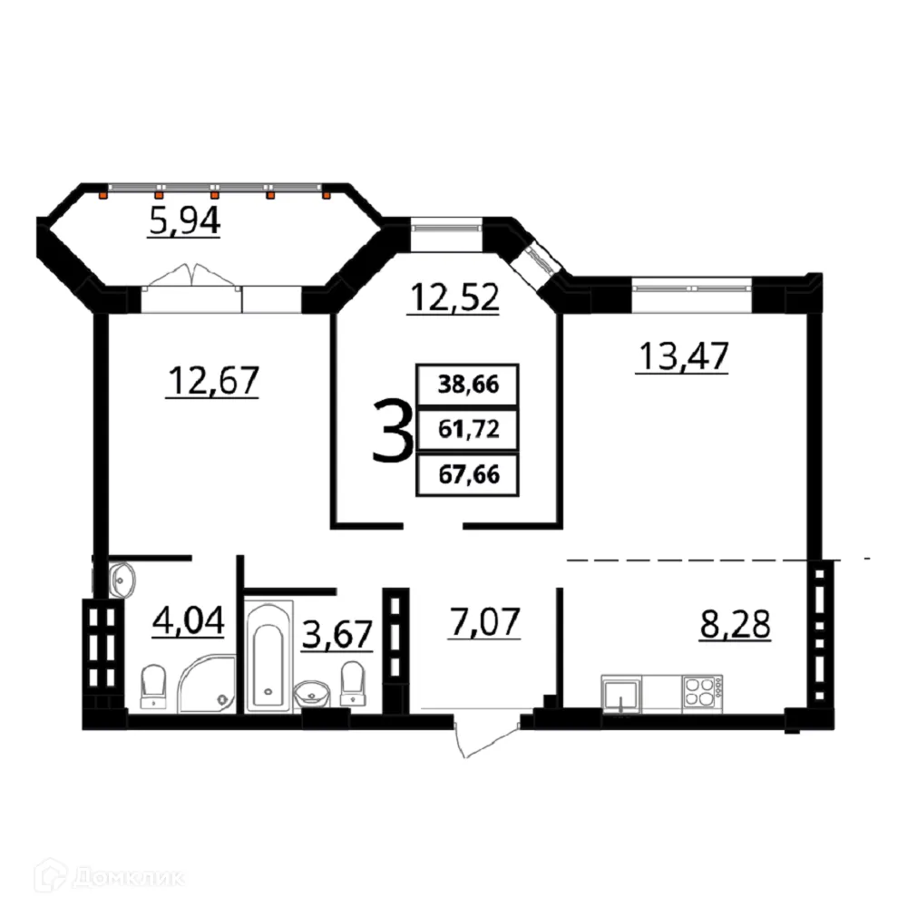 Фото квартиры в ЖК "Резиденция"
