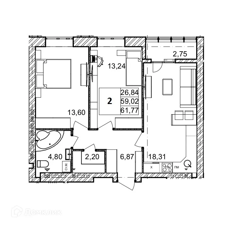 Фото квартиры в ЖК ОНЕГИН