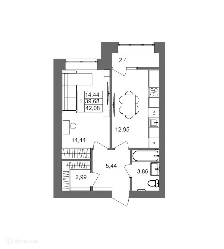 Фото квартиры в ЖК Клубный дом на Жукова