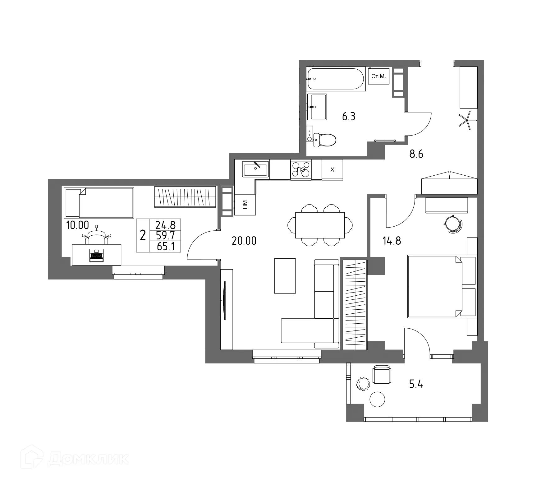 Фото квартиры в ЖК ГАЛАКТИКА