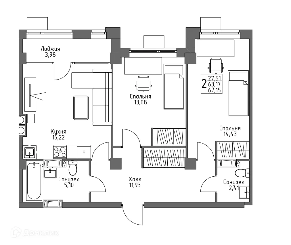 Фото квартиры в ЖК ОСНОВА