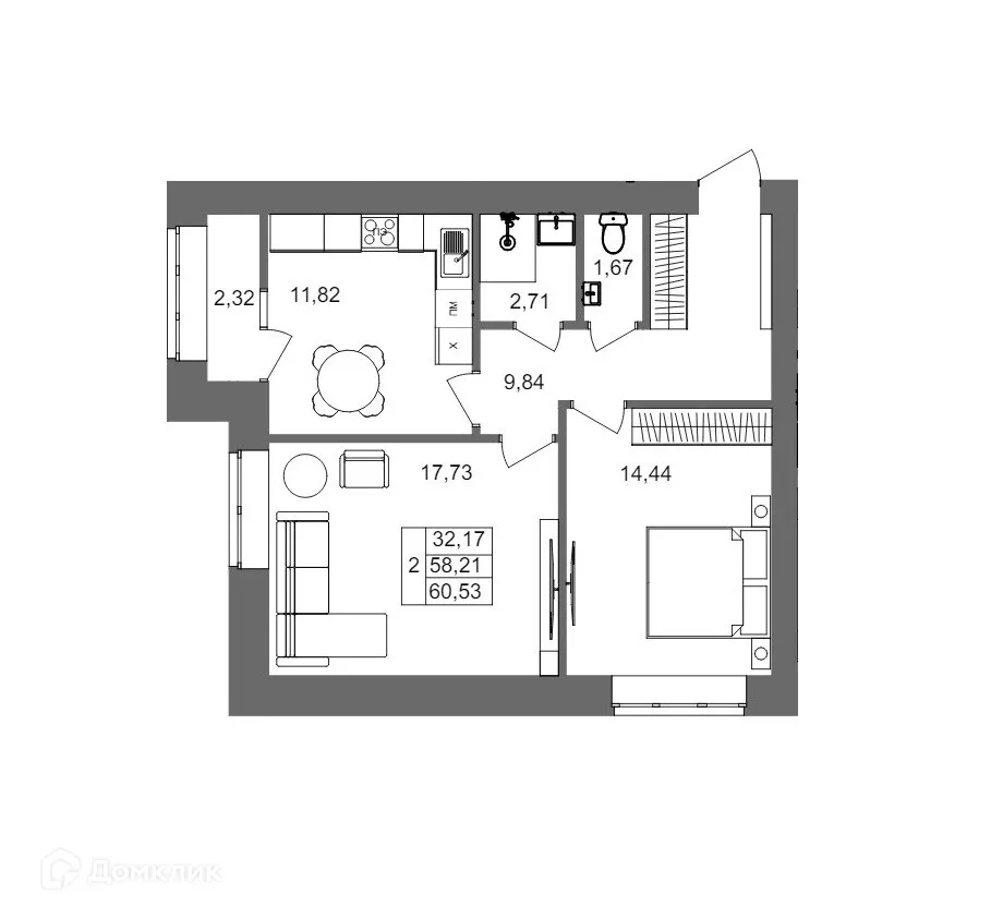 Фото квартиры в ЖК Клубный дом на Жукова