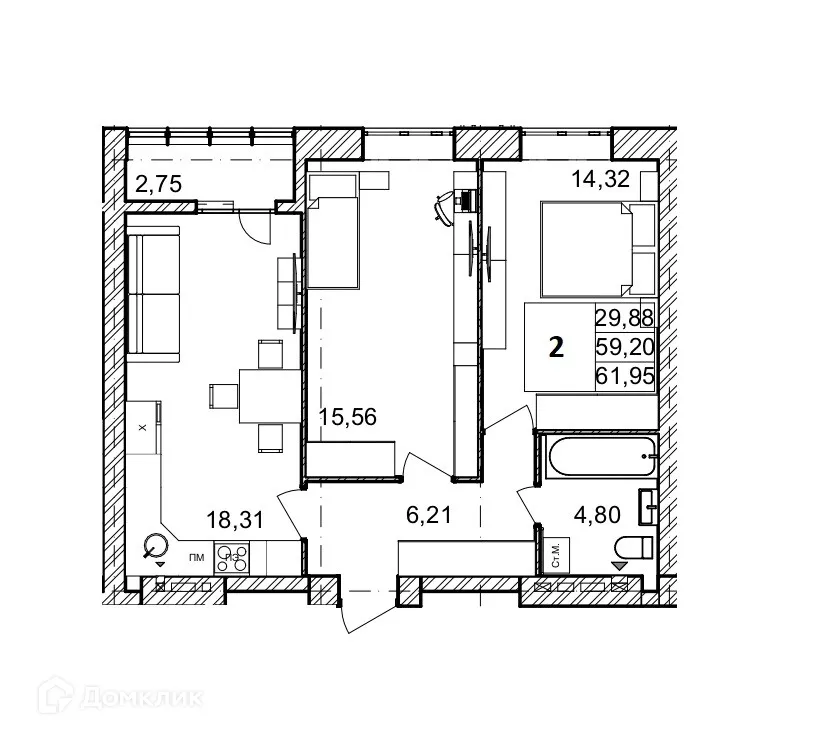 Фото квартиры в ЖК ОНЕГИН