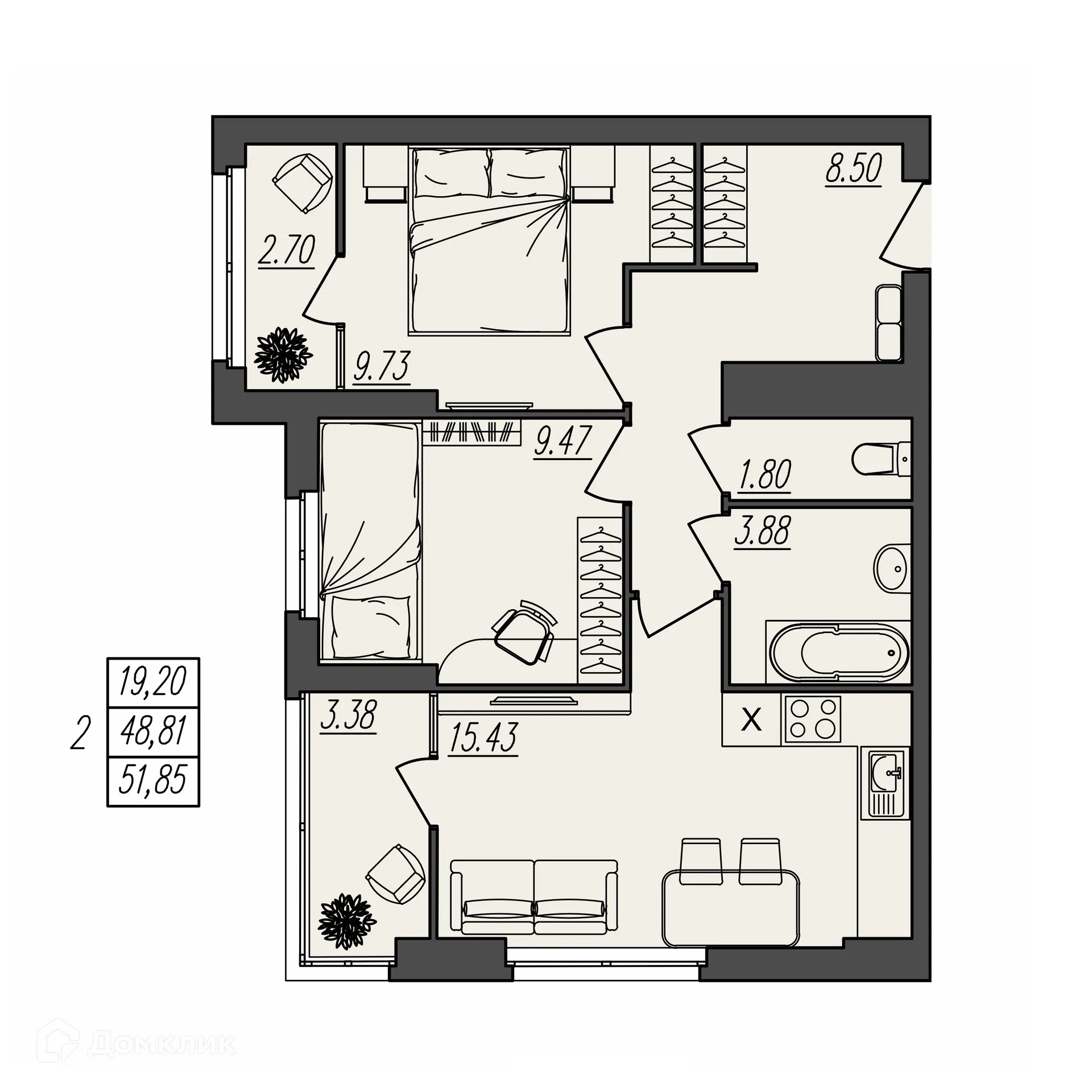 Фото квартиры в ЖК БЕРЕГ ВОЛГИ