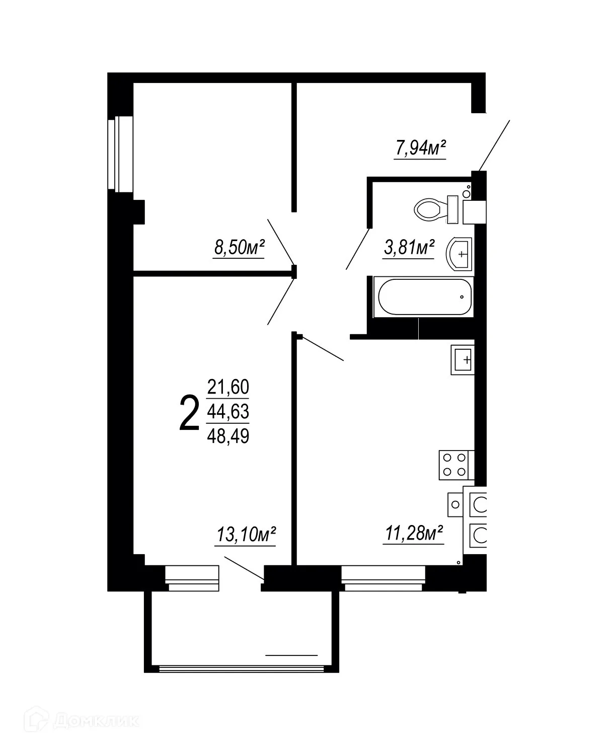 Фото квартиры в ЖК по улице Полины Осипенко