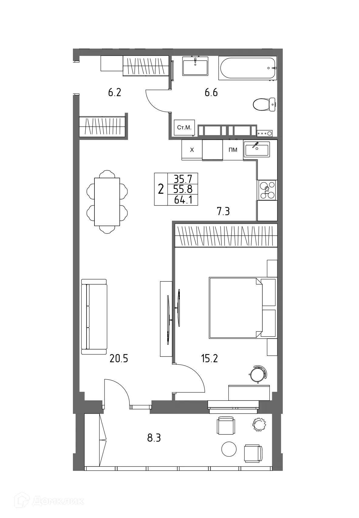 Фото квартиры в ЖК ГАЛАКТИКА