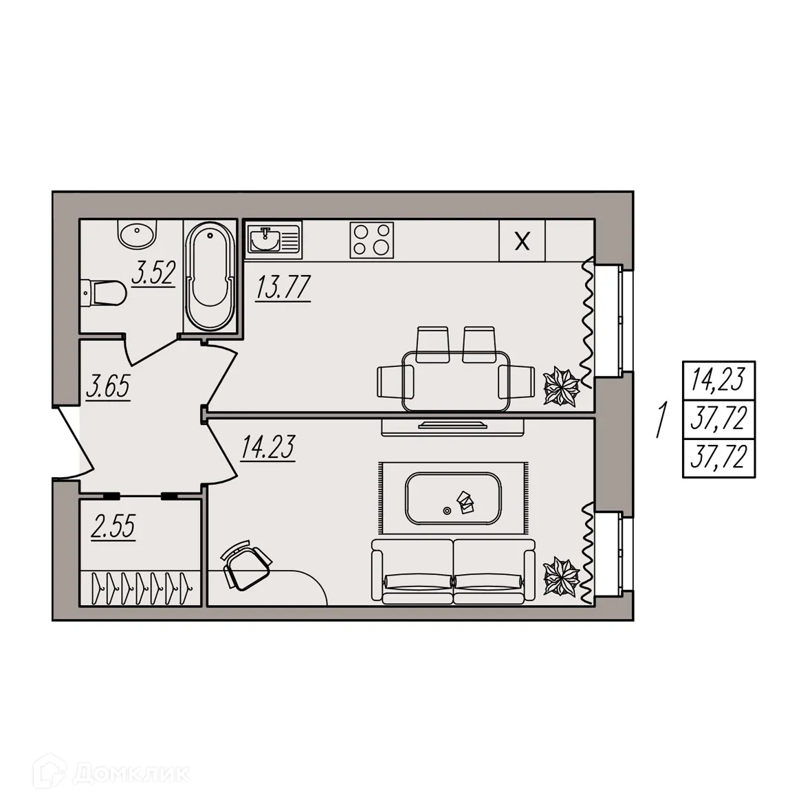 Фото квартиры в ЖК Герои