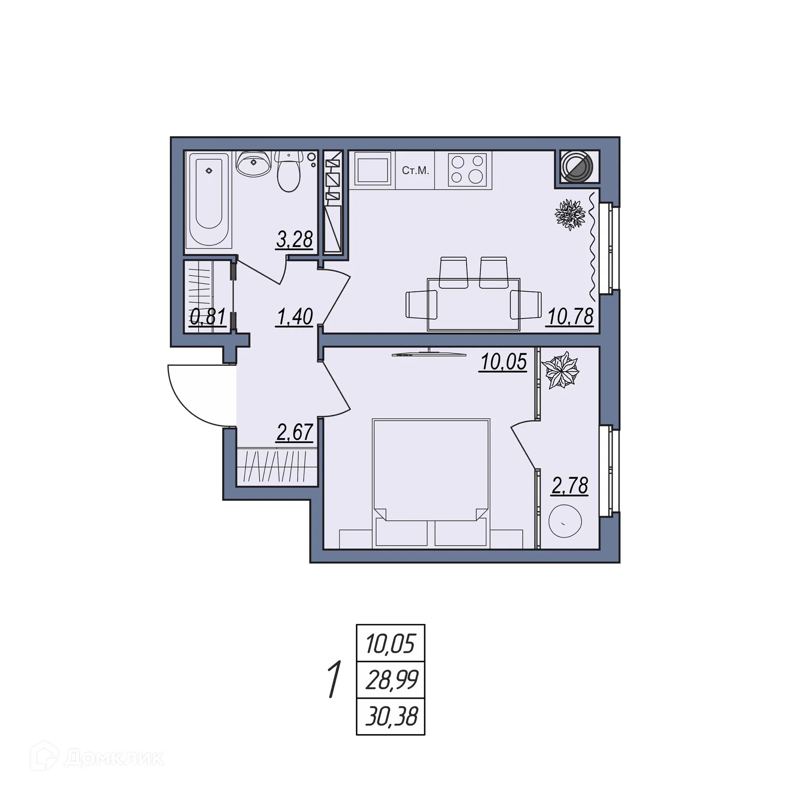 Фото квартиры в ЖК Новый