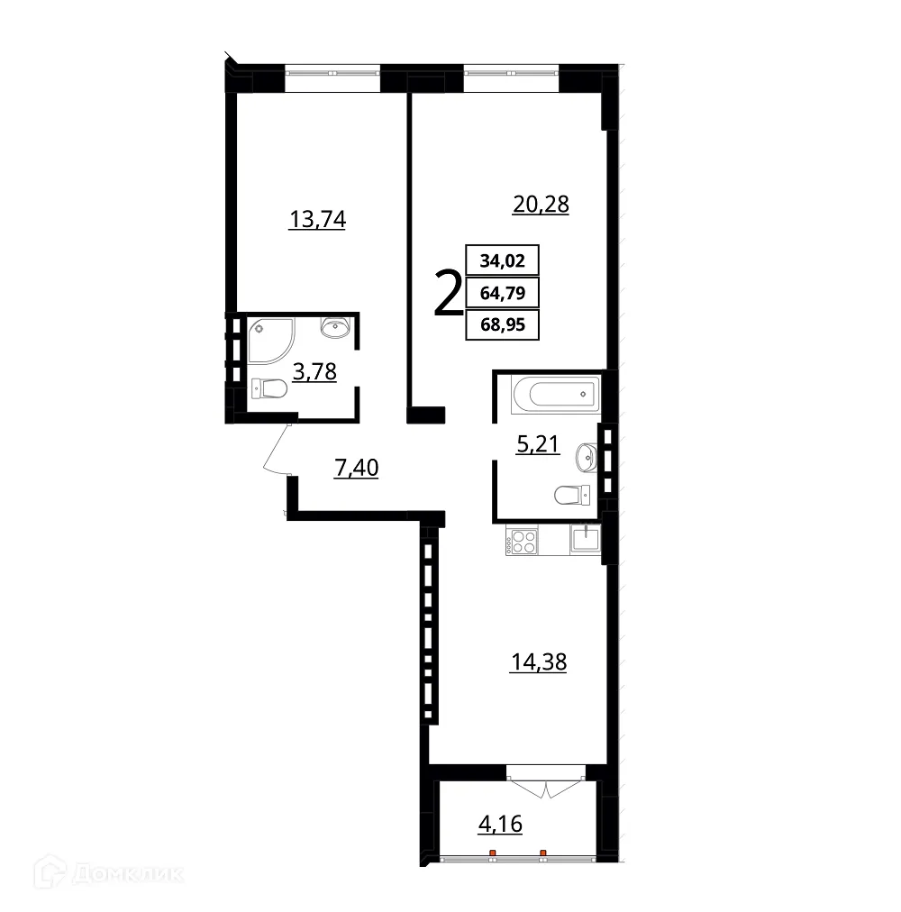 Фото квартиры в ЖК "Резиденция"