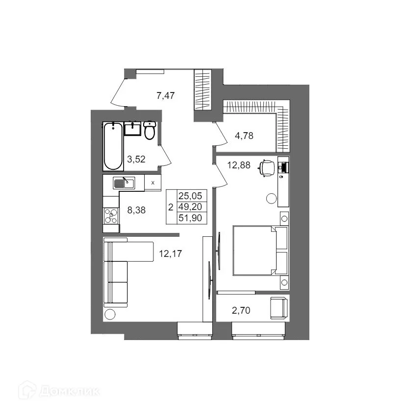 Фото квартиры в ЖК Клубный дом на Жукова