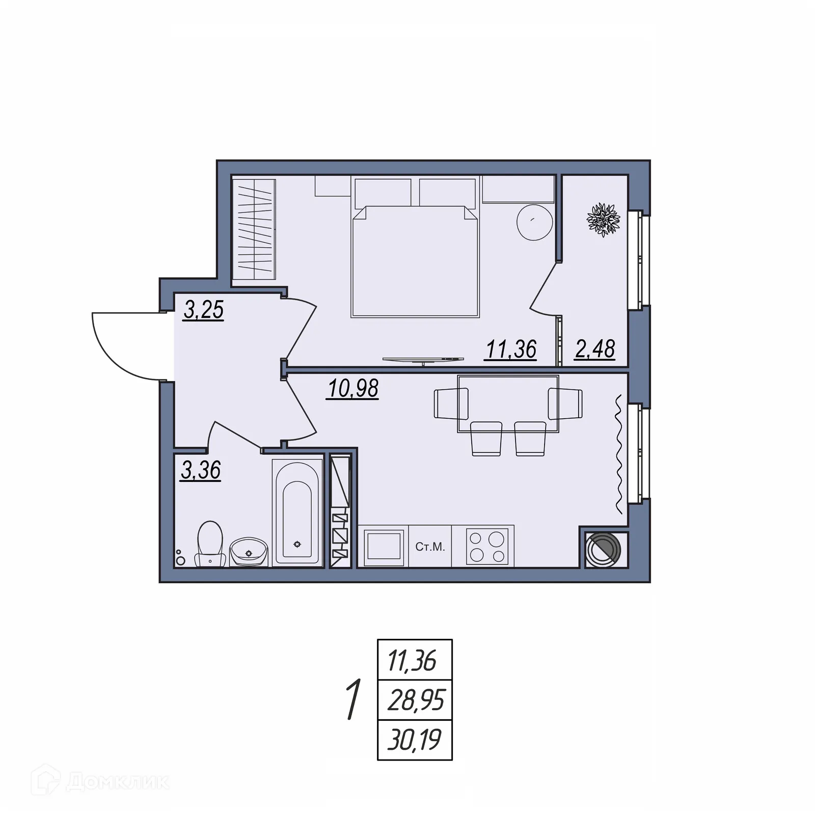 Фото квартиры в ЖК Новый