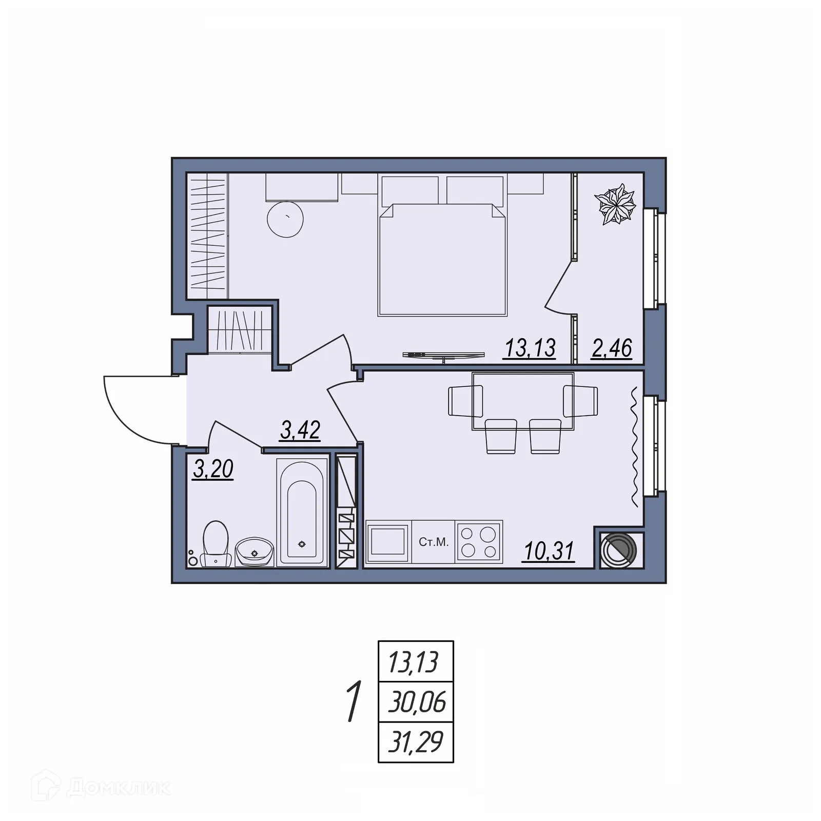 Фото квартиры в ЖК Новый