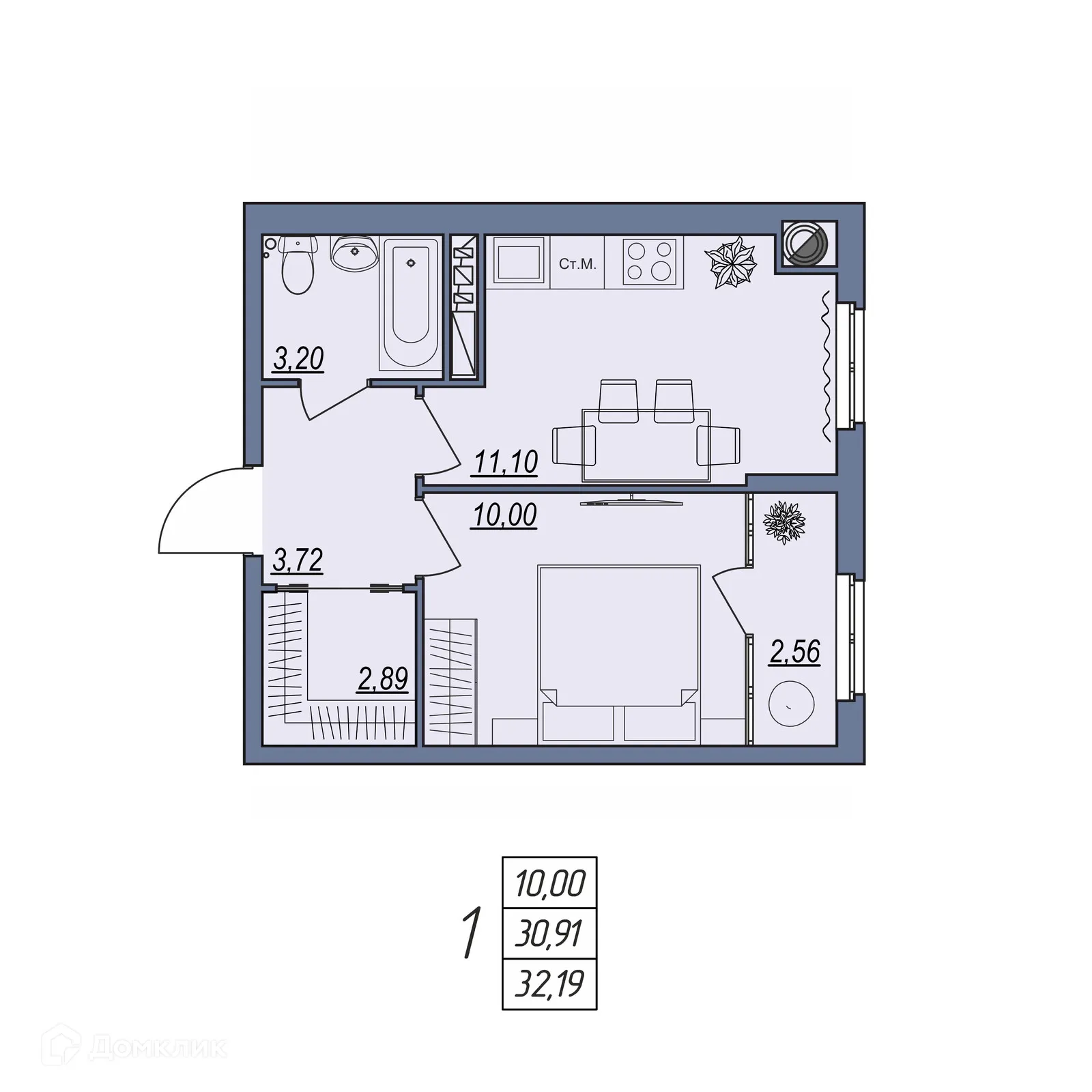 Фото квартиры в ЖК Новый