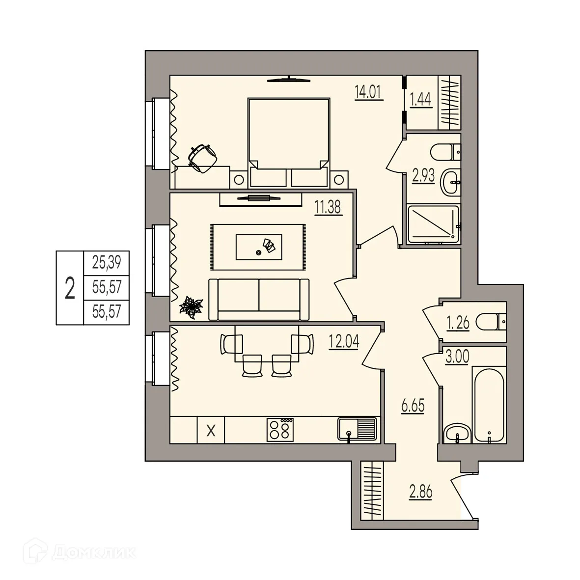 Фото квартиры в ЖК Герои