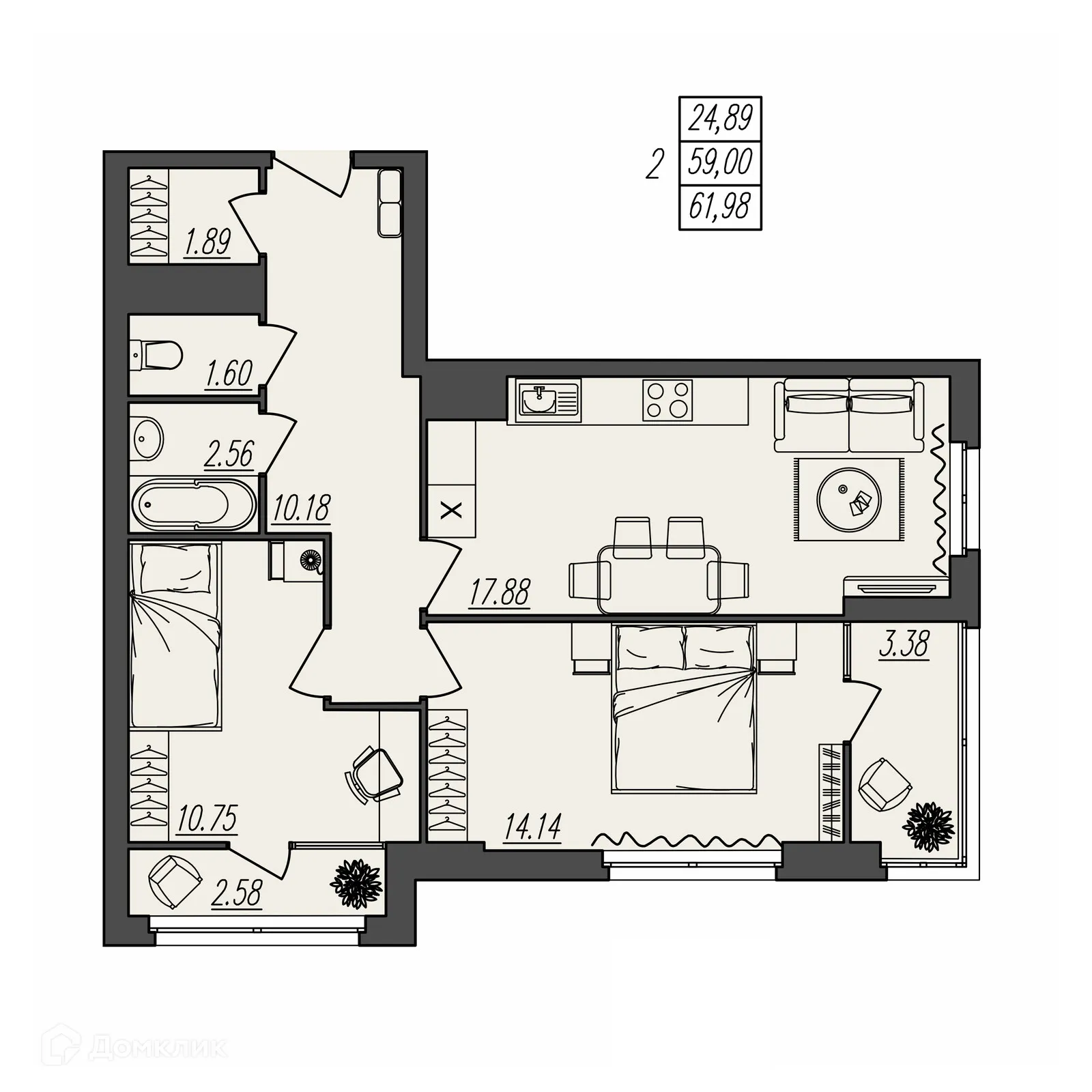 Фото квартиры в ЖК БЕРЕГ ВОЛГИ