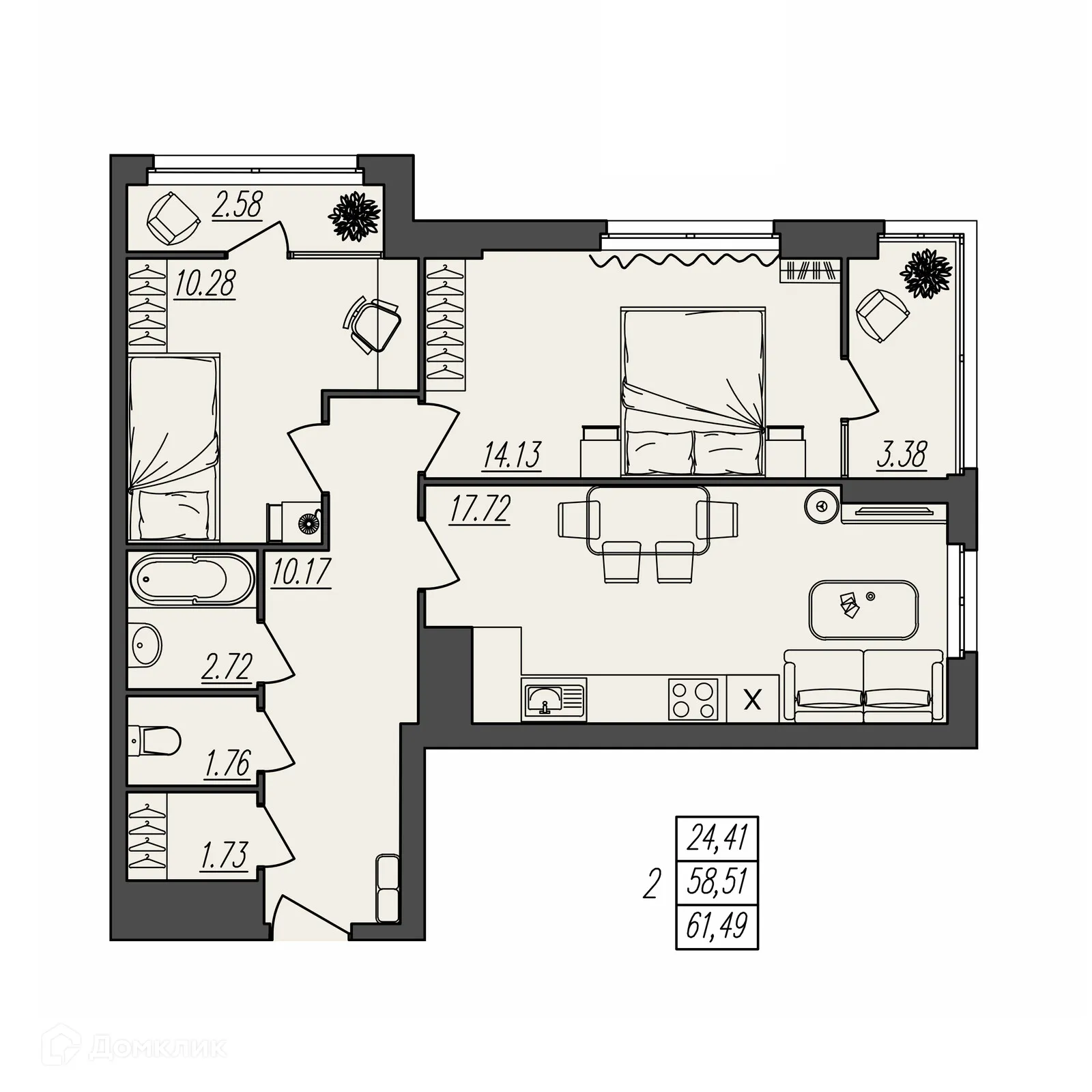 Фото квартиры в ЖК БЕРЕГ ВОЛГИ