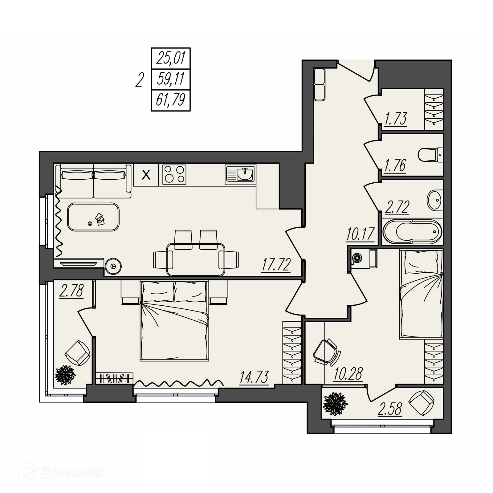 Фото квартиры в ЖК БЕРЕГ ВОЛГИ