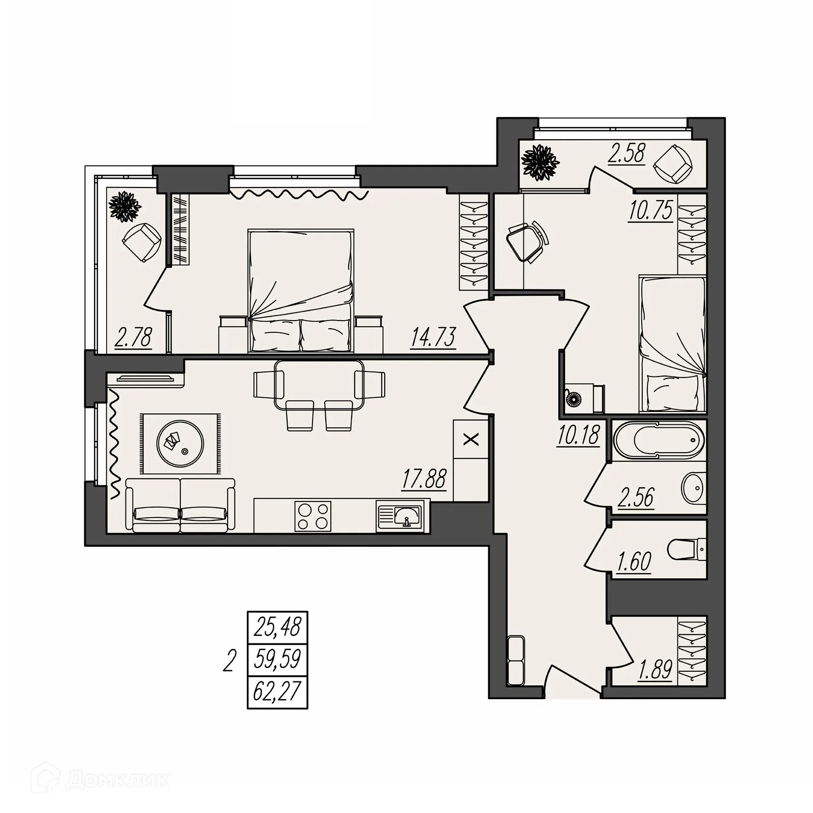 Фото квартиры в ЖК БЕРЕГ ВОЛГИ