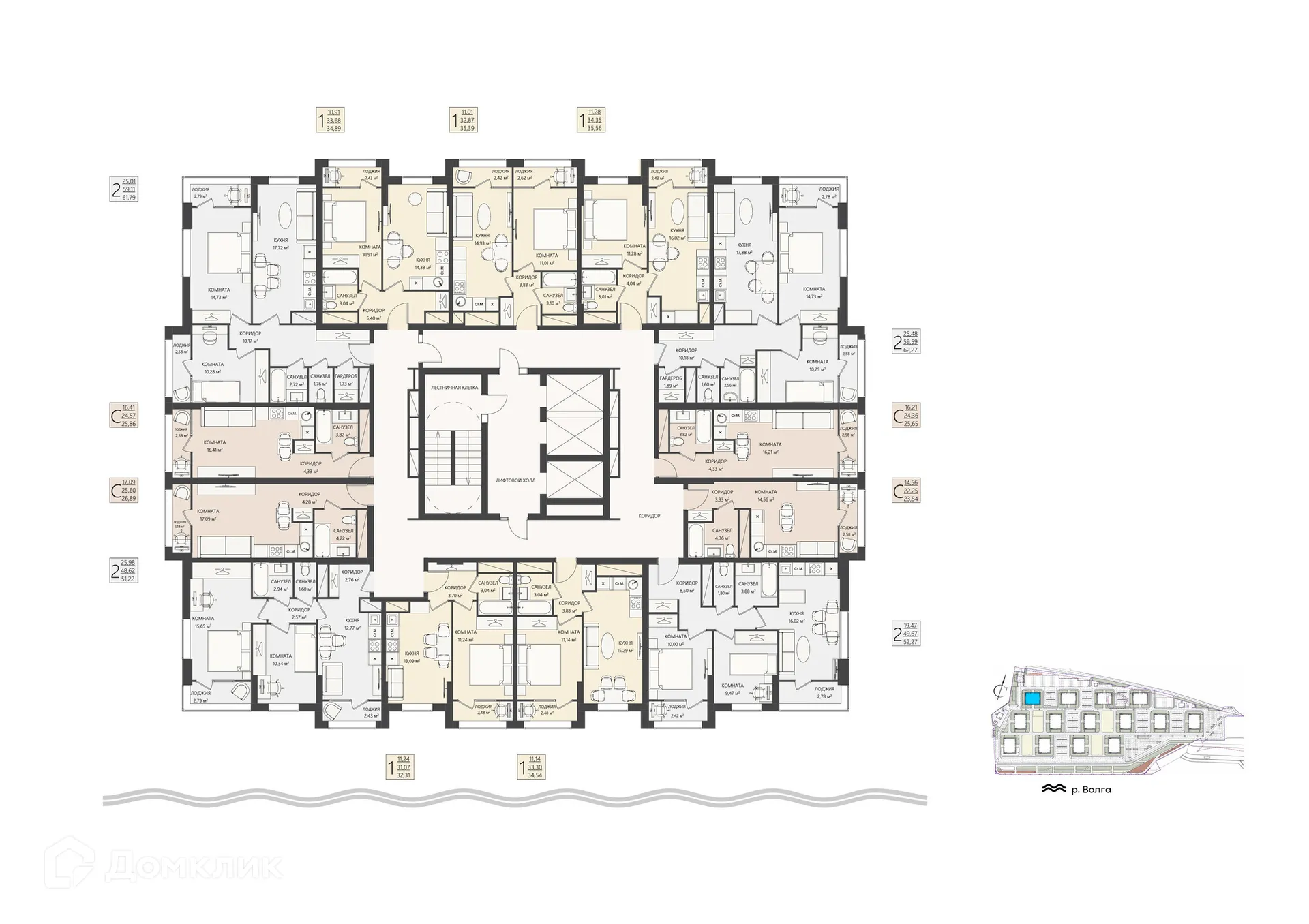 Фото квартиры в ЖК БЕРЕГ ВОЛГИ