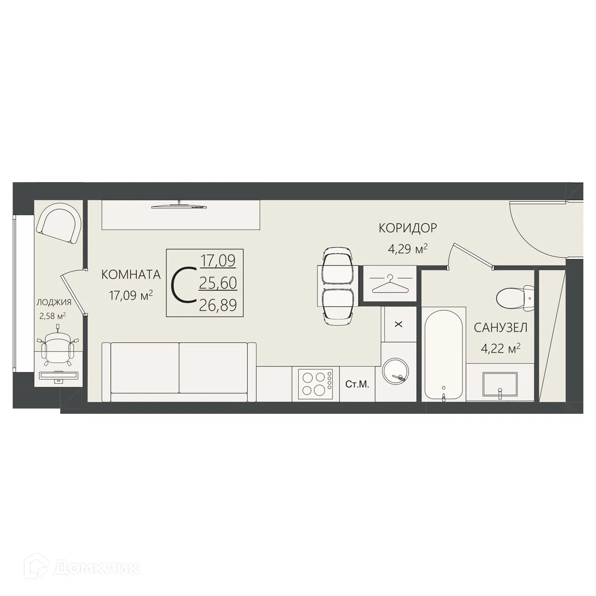 Фото квартиры в ЖК БЕРЕГ ВОЛГИ