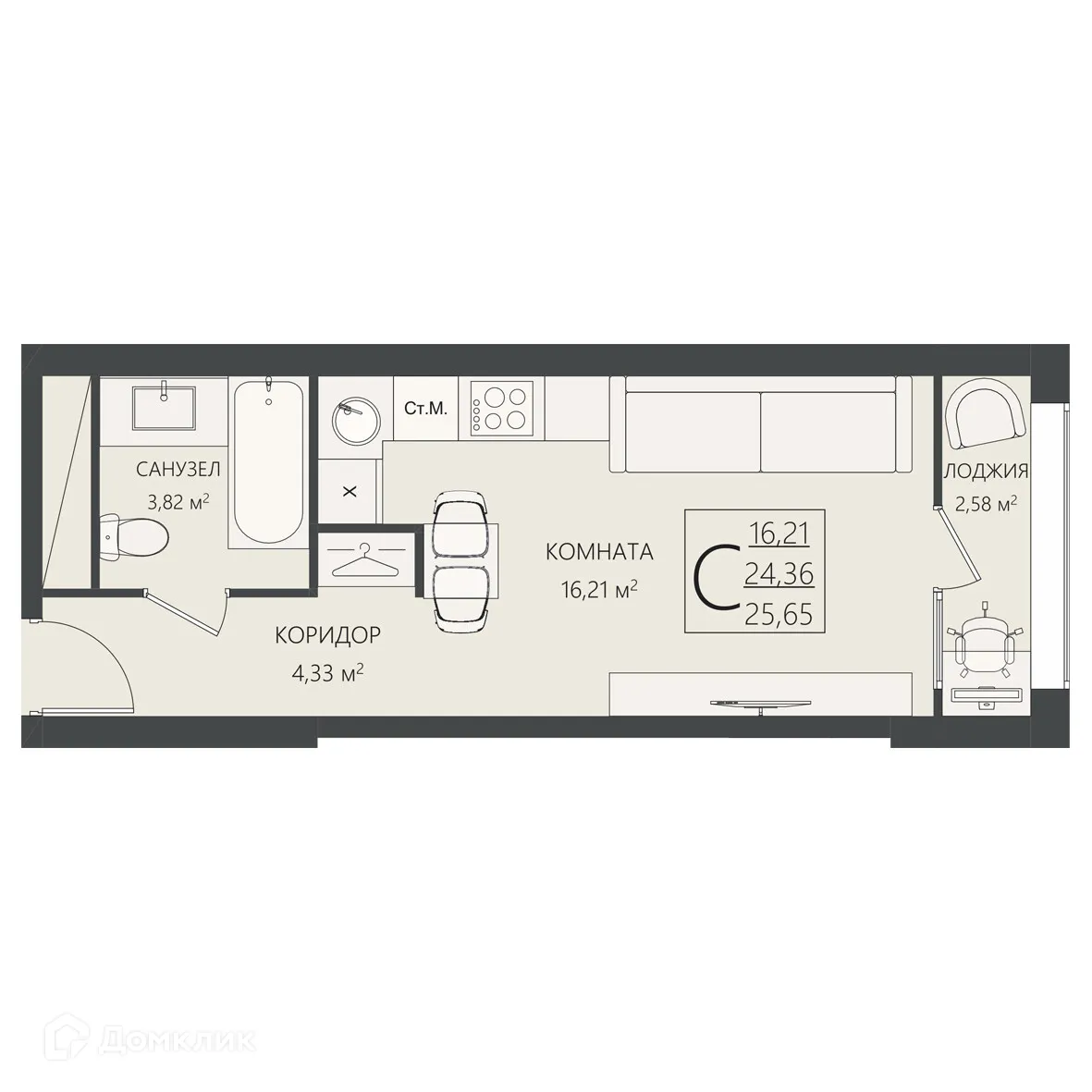 Фото квартиры в ЖК БЕРЕГ ВОЛГИ