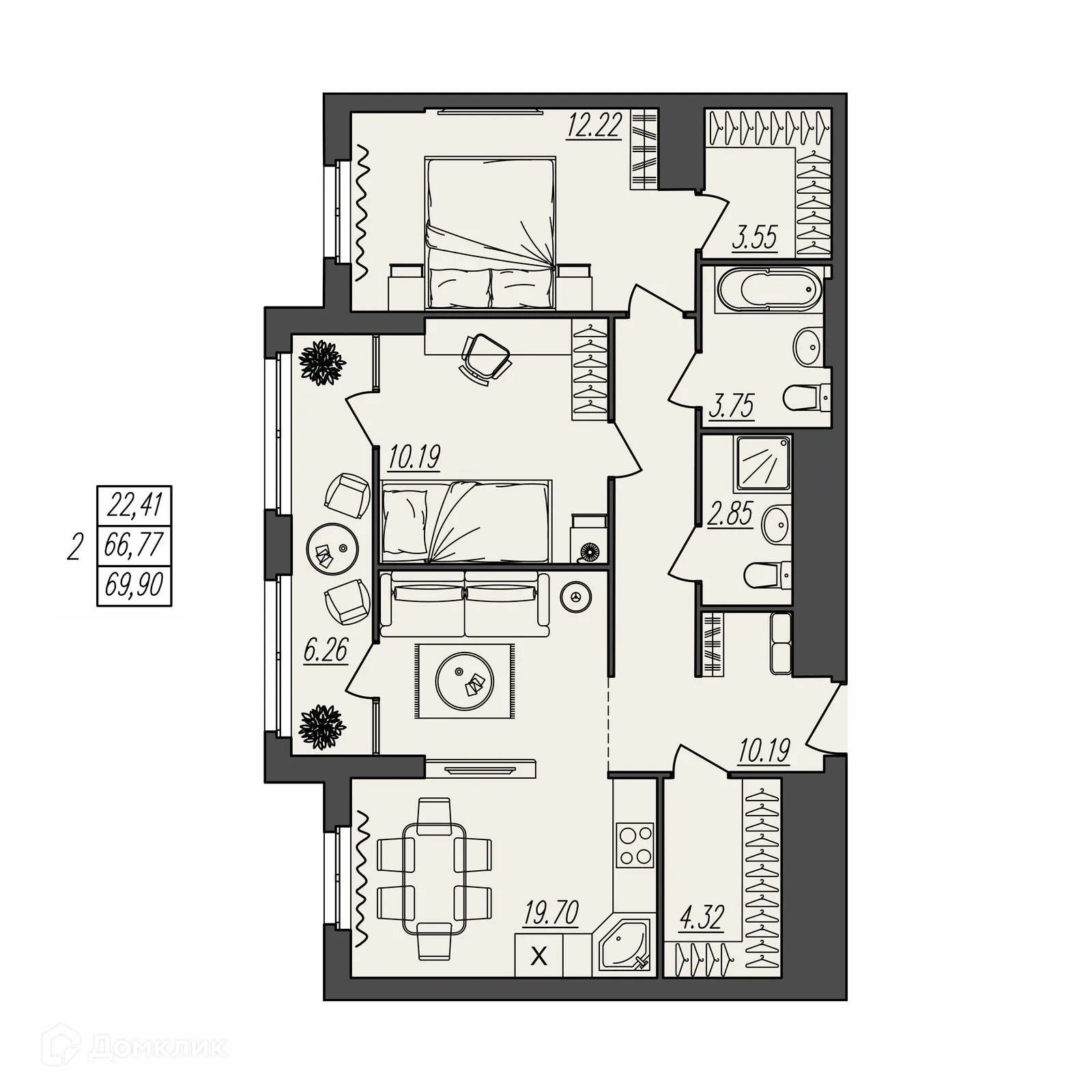 Фото квартиры в ЖК БЕРЕГ ВОЛГИ