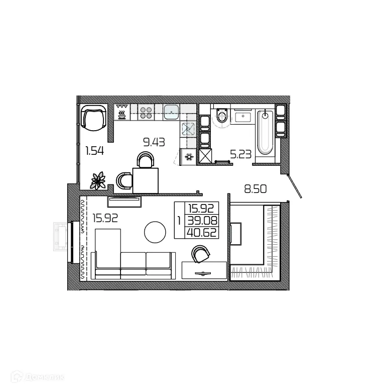 Фото квартиры в ЖК СЕЛЕНА