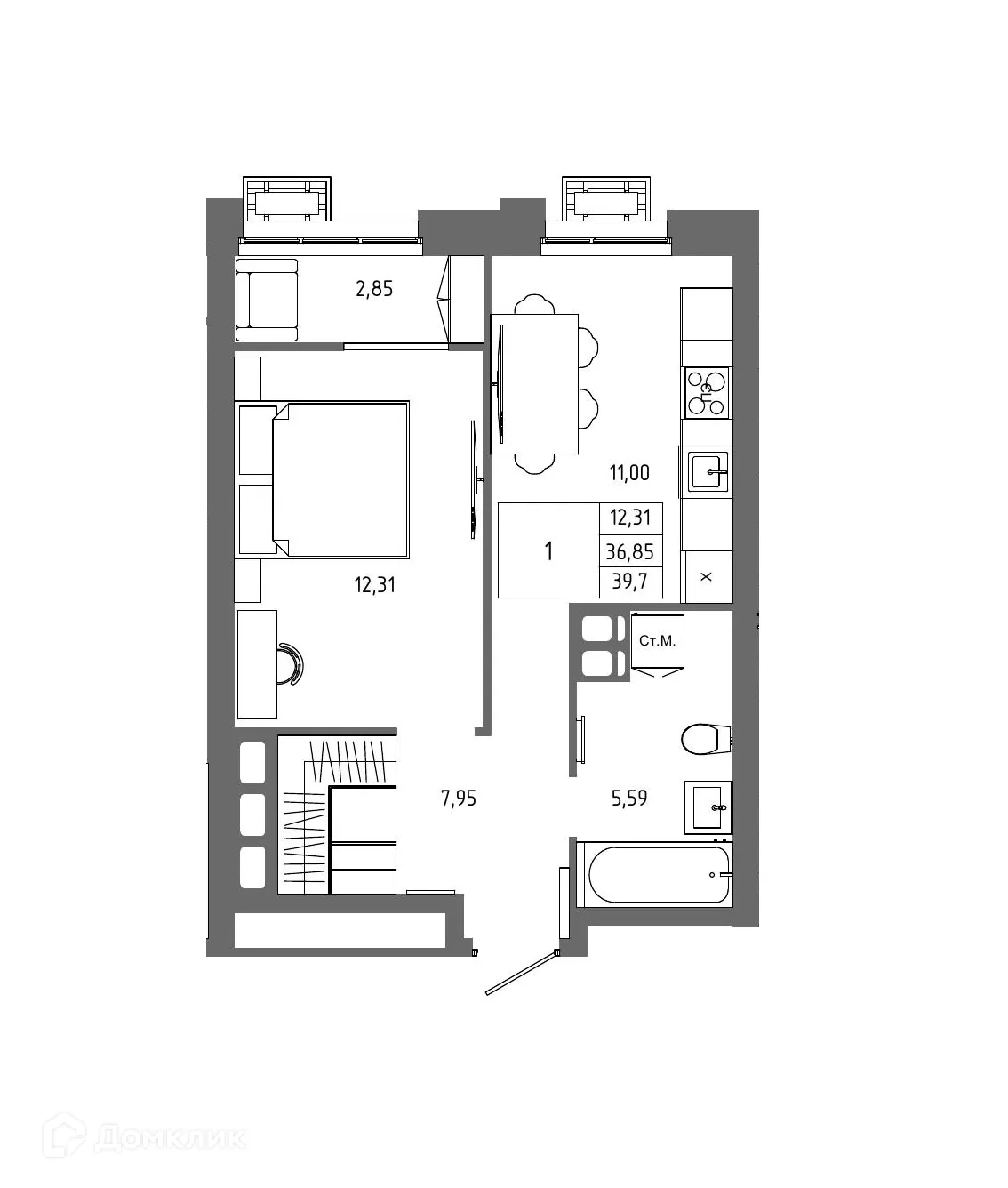 Фото квартиры в ЖК ОМЕГА