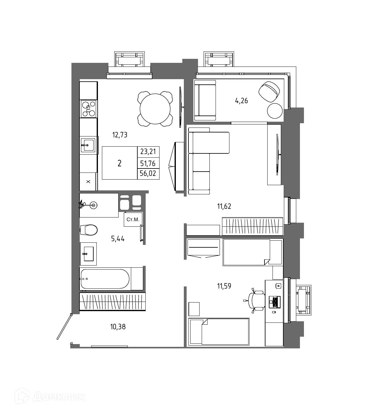 Фото квартиры в ЖК ОМЕГА