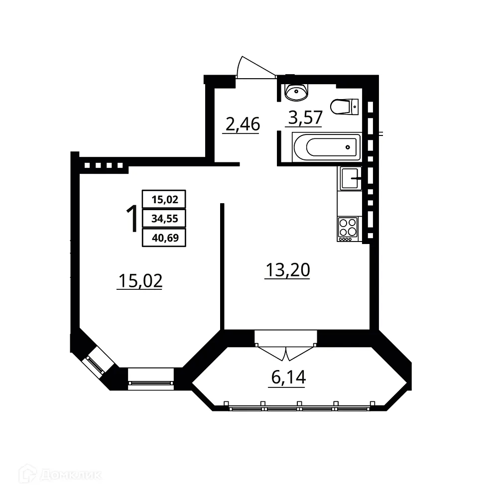Фото квартиры в ЖК "Резиденция"