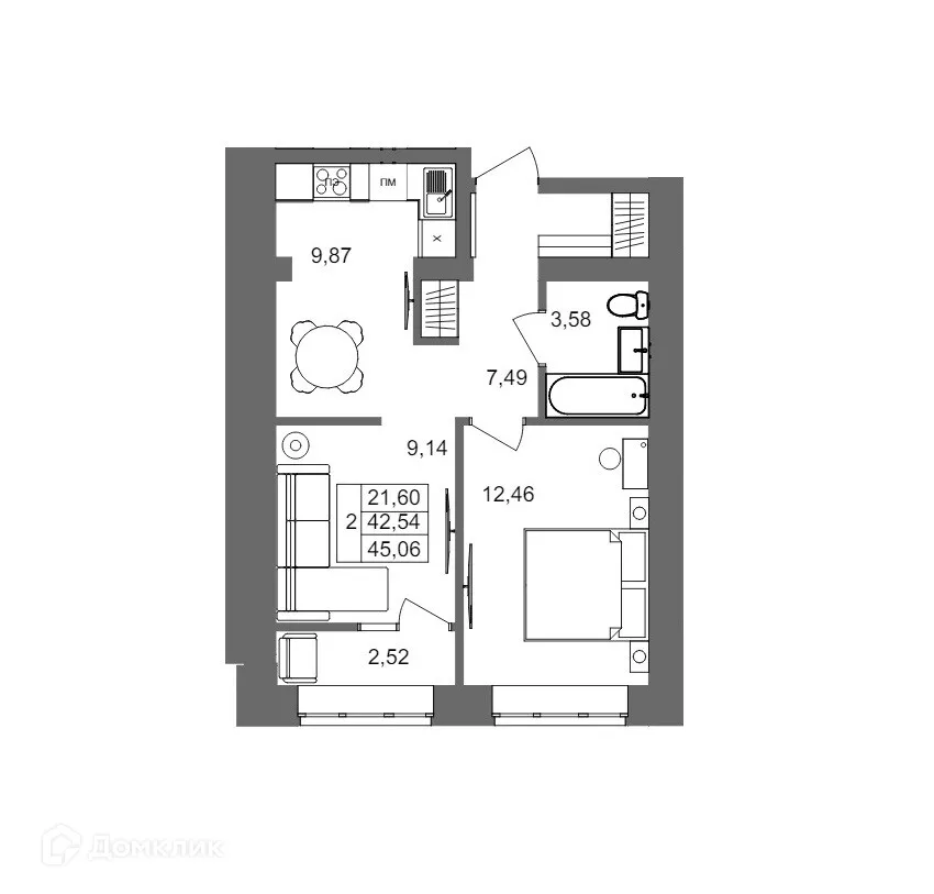 Фото квартиры в ЖК Клубный дом на Жукова