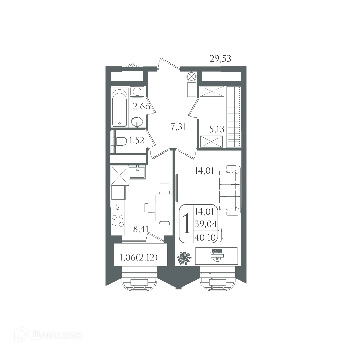 Фото квартиры в ЖК DOLCE VITA