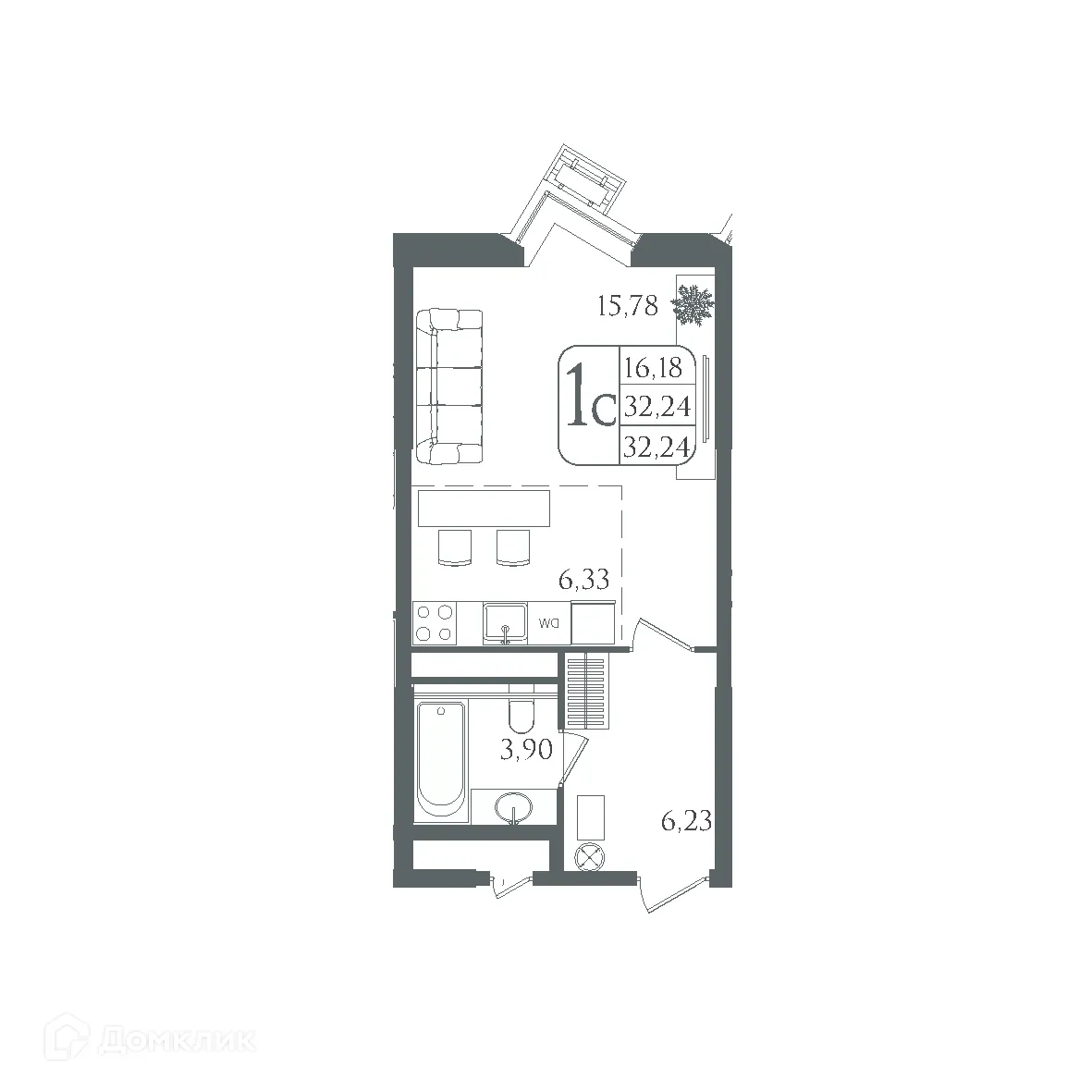 Фото квартиры в ЖК DOLCE VITA