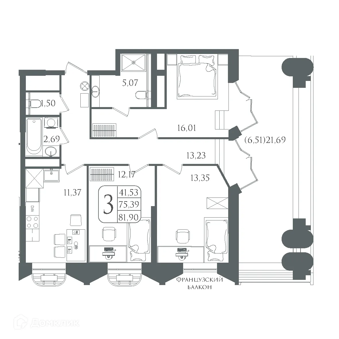 Фото квартиры в ЖК DOLCE VITA