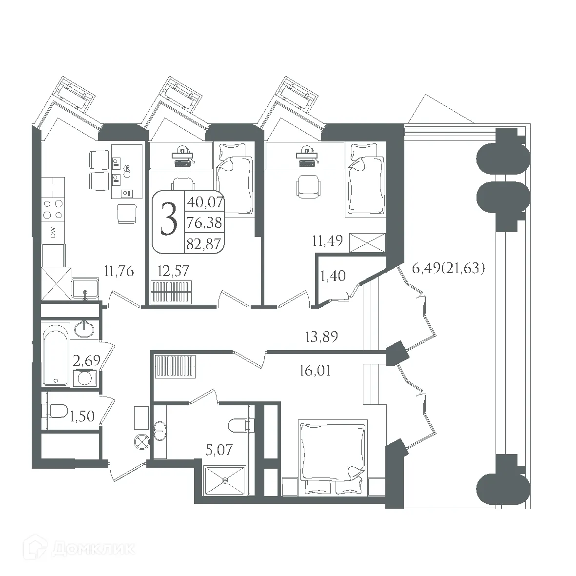 Фото квартиры в ЖК DOLCE VITA