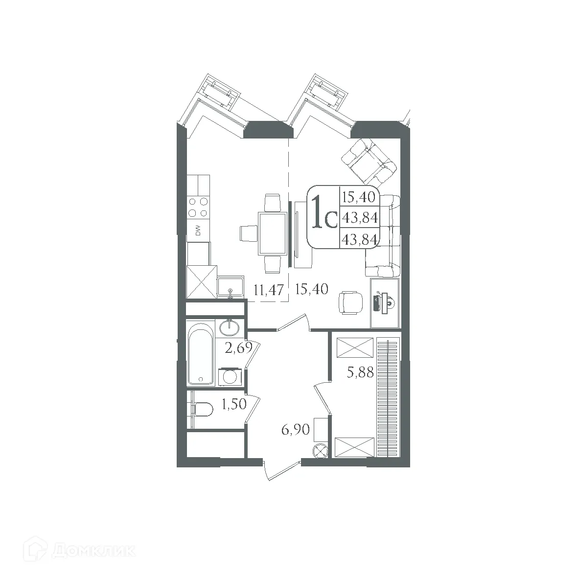 Фото квартиры в ЖК DOLCE VITA