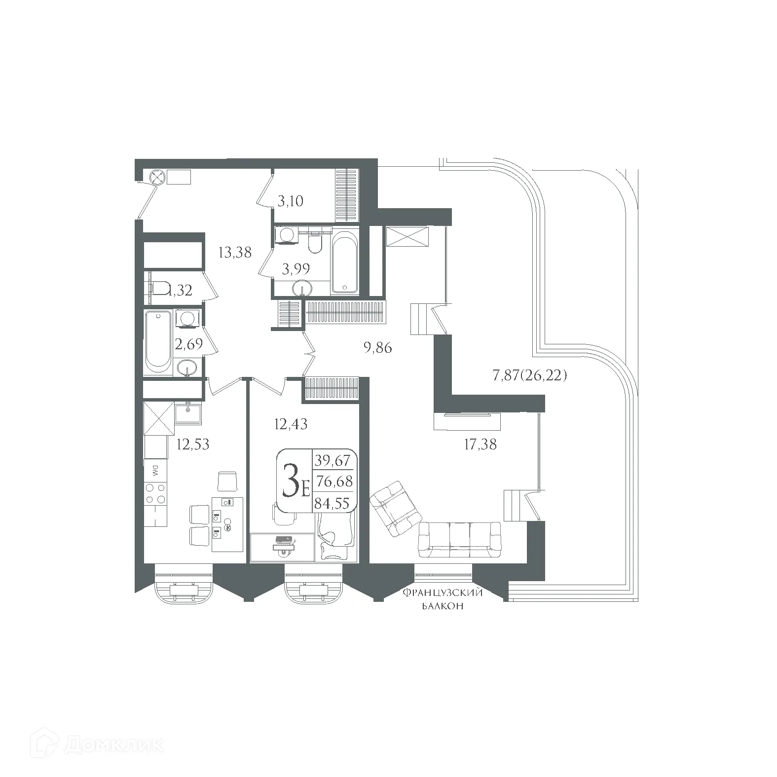 Фото квартиры в ЖК DOLCE VITA