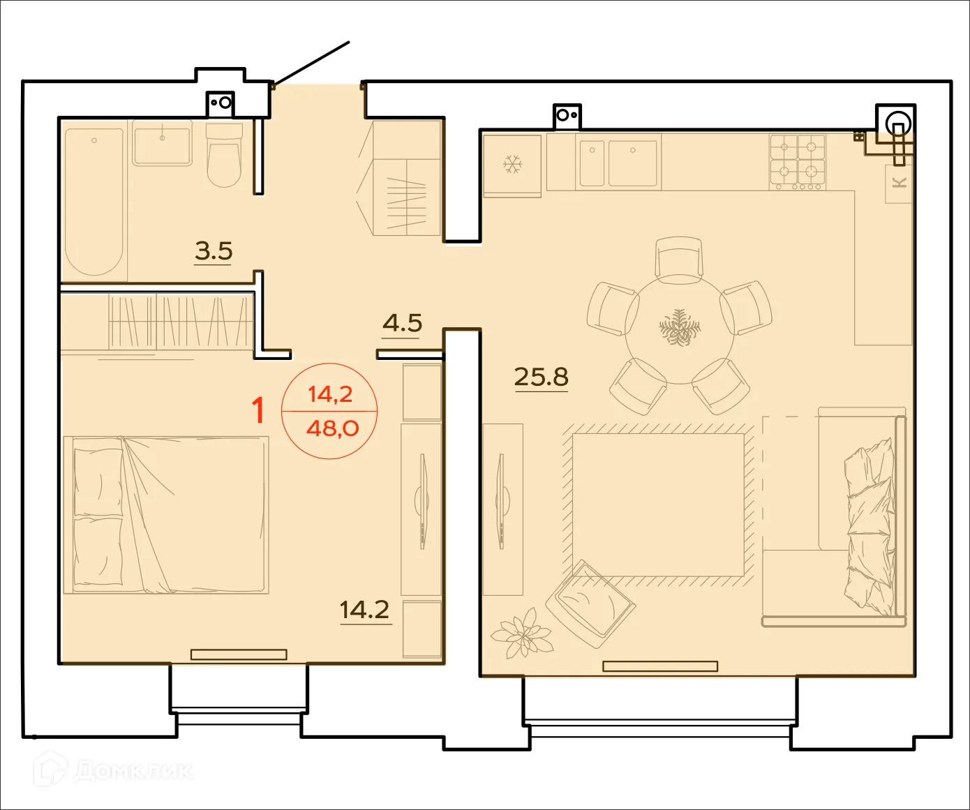 Фото квартиры в ЖК Времена Года