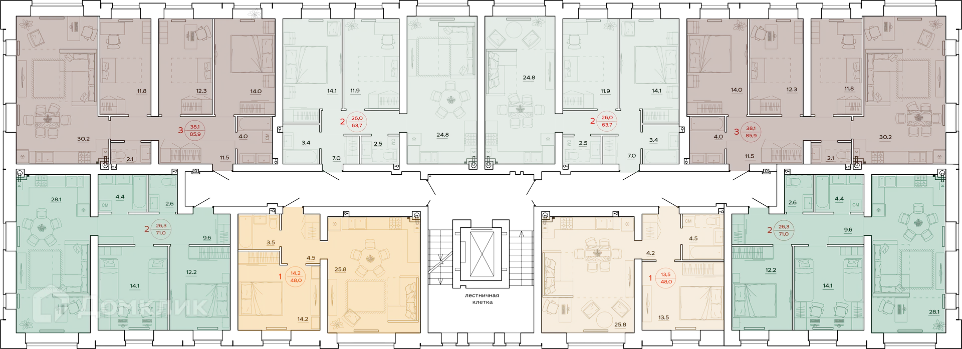 Фото квартиры в ЖК Времена Года