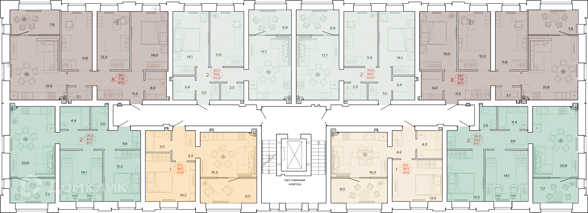 Фото квартиры в ЖК Времена Года
