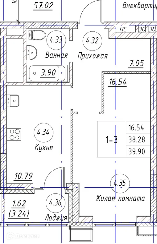Фото квартиры в ЖК по ул. Аделя Кутуя