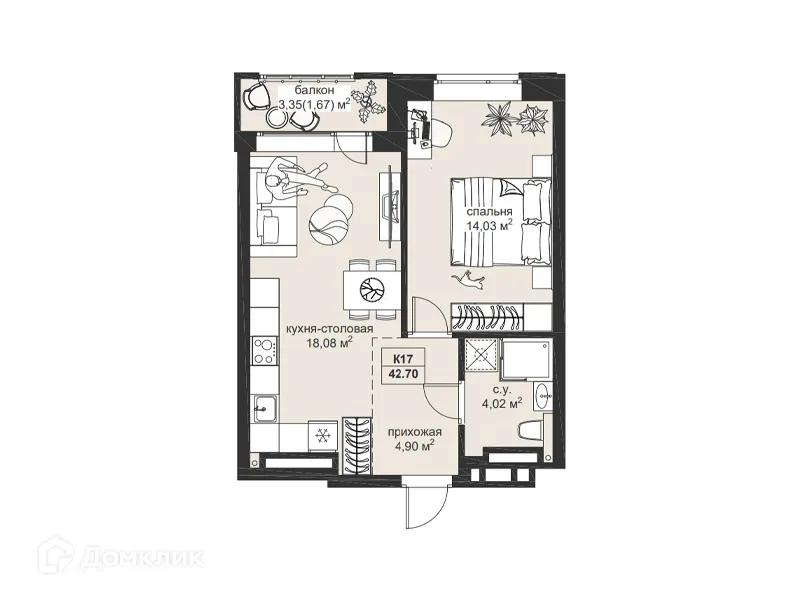 Фото квартиры в ЖК Резиденция МОН на Чернышевского