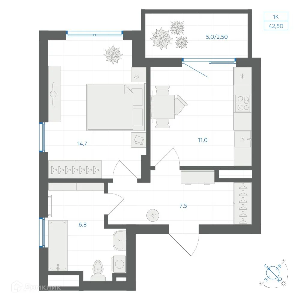 Фото квартиры в ЖК Квартал "Клевер"