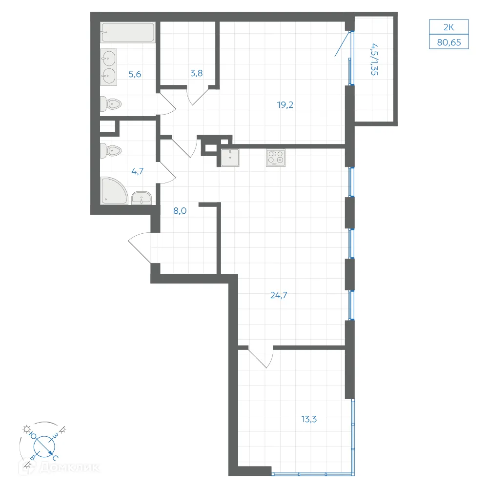 Фото квартиры в ЖК Квартал "Клевер"