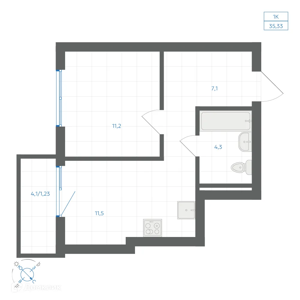 Фото квартиры в ЖК Квартал "Клевер"