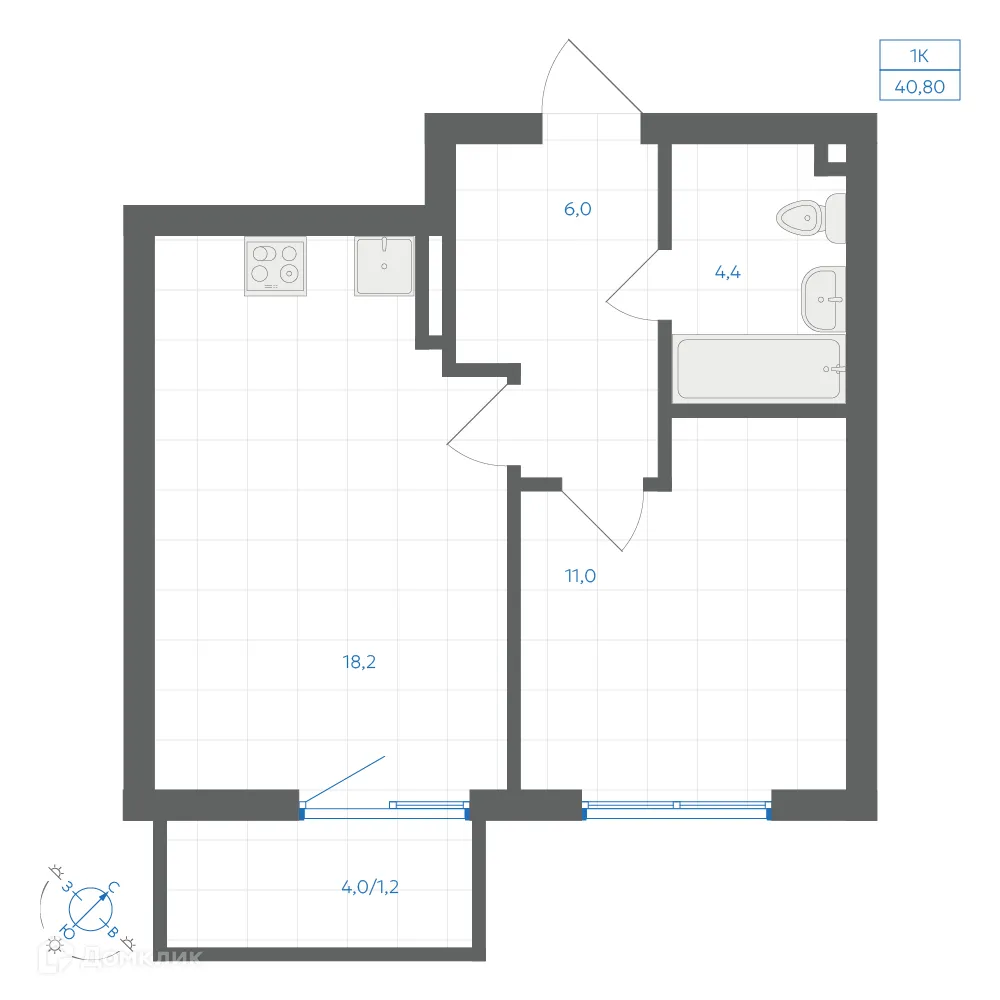 Фото квартиры в ЖК Квартал "Клевер"