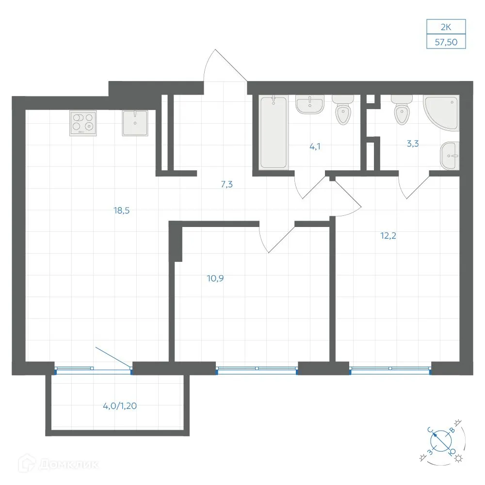 Фото квартиры в ЖК Квартал "Клевер"